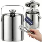 Ledo kibirėlis Wellhaus, 1,3 l, plieninis, su žnyplėmis