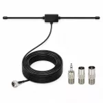 Radijo antenos komplektas DAB/FM, dipolis, 75 omų, F jungtis, 3 m laidai