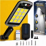 Saulės LED gatvės &scaron;viestuvas 400W su judesio ir sutemų jutikliu, nuotolinio valdymo pultas