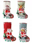 Kojinių rinkinys &bdquo;Santa Socks&ldquo;, 4 vnt., dovanoms prie židinio