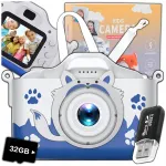 Vaiki&scaron;kas skaitmeninis fotoaparatas 40 Mpx su žaidimais ir 32 GB atminties kortele