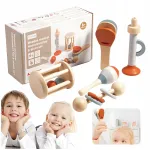 Medinių muzikos instrumentų rinkinys vaikams, 5 vnt.
