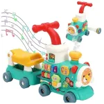 Medinis 5-in-1 muzikinis vaik&scaron;tynė&ndash;stūmiklis vaikams