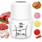 Elektrinė daržovių smulkintuvė KITCHEN, 400 ml, 6 a&scaron;menys, balta, USB