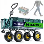 Sodo vežimėlis 300 kg, 3 viename, su tentu, dideli ratai