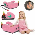 Automobilio sėdynės paauk&scaron;tinimas, rožinis, dygsniuotas, R129, 125&ndash;150 cm
