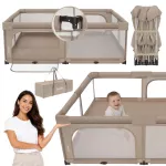 Vaiki&scaron;ka žaidimų maniežas PLAYPEN, lengvai sulankstomas, 180x200 cm