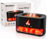 Oro drėkintuvas ir aromato difuzorius su LED, židinio lempa, spalvotas ap&scaron;vietimas, druskos blokeliai