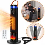 Elektrinis &scaron;ildytuvas&ndash;ventiliatorius su židinio efektu, 2000 W, LED