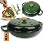 Emaliuotas ketaus puodas Hage, 3 l, 30 cm, žalias