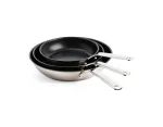 Keraminių plieninių keptuvių rinkinys KitchenAid, 20, 24, 28 cm