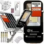 Saulės &scaron;viestuvas su USB, 3000W, TWILIGHT, judesio jutiklis, hibridinis