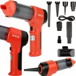 Automobilinis belaidis dulkių siurblys YATO, 2in1, pūstuvas, 11,1V, 2Ah, 100W