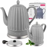 Elektrinis keramikinis virdulys KAMILLE, 1200 W, 1,5 l, pilkas
