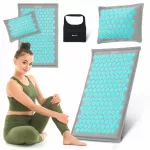 Akupresūros kilimėlis ECO Linen su kokoso pluo&scaron;tu ir grikių pagalve, 68 cm
