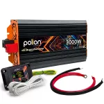 Automobilinis inverteris Polion 3000W, 24V/230V, grynos sinusinės bangos