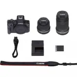 Fotoaparatas Canon R50 su 18-45 STM ir 55-210 STM objektyvais + valymo &scaron;luostė