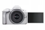 Veidrodinis fotoaparatas Canon EOS R50 baltas + RF-S 18-45mm, 24,2 MP, 4K