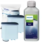 Nukalkinimo skystis 250 ml ir 2 filtrai PHILIPS LatteGo SAECO GranAroma kavos aparatams