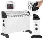 Elektrinis konvektorinis &scaron;ildytuvas su termostatu, 2000 W, tylus, ne&scaron;iojamas