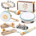 Medinių muzikos instrumentų rinkinys vaikams, 8 vnt.