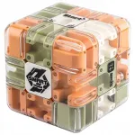 Vaiki&scaron;kas 3D labirinto galvosūkis su metaliniu rutuliuku CUBE MAZE