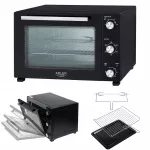 Elektrinė mini orkaitė 48 l, juoda, su grotelėmis