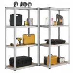 Metalinės lentynos, 2 vnt., 160x80x40 cm, 640 kg, rūsio ar garažo sandėliavimui