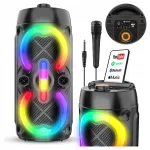 Ne&scaron;iojama &bdquo;Bluetooth&ldquo; kolonėlė su USB, karaoke funkcija, RGB ap&scaron;vietimu, 20 W