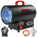 Dujinis &scaron;ildytuvas su LCD termostatu, 25 kW, su žarna ir reduktoriumi