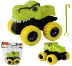 Vaiki&scaron;ka žaislinė visureigė ma&scaron;ina &bdquo;Dinozauras Tyrannosaurus Rex&ldquo;, su guminiais ratais, žalia