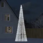Dirbtinė eglutė su 1534 &scaron;altai baltomis LED lemputėmis, 500 cm