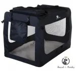 Gyvūnų transportavimo narvas PLAYPEN, 81x58x56 cm, juodas, XL