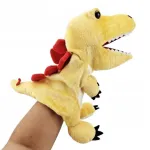 Rankinė lėlė dinozauras, 30 cm, geltona