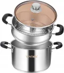 Garų puodas Vention, 2,5 l, 18 cm, nerūdijantis plienas