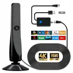 Kambarinė DVB-T2 TV antena STRONG ACTIVE su stiprintuvu, FHD 4K, MUX-8, LTE, magnetinis pagrindas