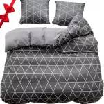 Patalynės komplektas 200x220, medvilninis satinas, 2 pagalvių užvalkalai, ra&scaron;tuotas, storesnis