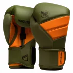 Bokso pir&scaron;tinės HAYABUSA T3, 12 oz, žalia/oranžinė