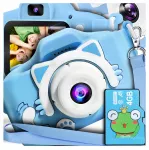 Vaiki&scaron;kas skaitmeninis fotoaparatas &bdquo;Blue Kitten&ldquo; su 4 GB kortele