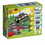 LEGO 10506 Duplo geležinkelio bėgiai: tiesūs, lenkti, pervaža, užtvara