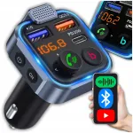 FM Bluetooth siųstuvas ir USB PD automobilinis įkroviklis 12/24V