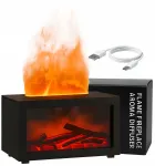 Oro drėkintuvas ir aromato difuzorius, mini, LED 7 spalvų, židinio dizainas