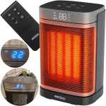 Elektrinis &scaron;ildytuvas su ventiliatoriumi, 2 LED režimai, pultelis