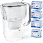 Vandens filtravimo ąsotis Aquaphor Fresh 3,2 l, pilkas, su 4 filtrais