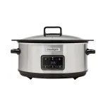 Lėto virimo puodas CROCK-POT 6,5 l, skaitmeninis valdymas, nerūdijantis plienas, sidabrinis
