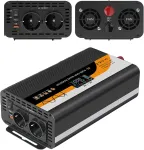 Įtampos keitiklis 12V/24V į 230V, 1300W/3000W, grynos sinusoidės, LCD, USB, Type-C