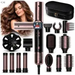 Plaukų formavimo ir džiovinimo &scaron;ukos CECOTEC AirGlam Flex, 14 antgalių, juodos, 14 viename, 110000 aps./min