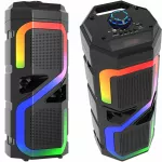 Bluetooth ne&scaron;iojama garso kolonėlė su FM radiju ir RGB LED