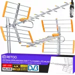 Kryptinė TV antena DVB-T2/LTE, 4K Ultra HD, veikimo atstumas iki 120 km