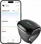 Pulso oksimetras Wellue O2Ring-S su vibraciniu deguonies stebėjimu ir &bdquo;Bluetooth&ldquo;